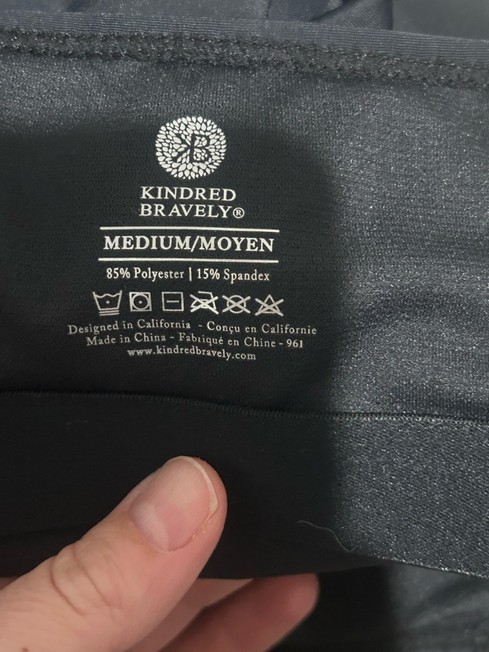 Kindred bravely black Henley maternity swimsuit M NWOT